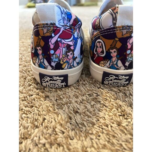 Disney Beauty and the Beast Men's Slip-On Sneakers Size 13 Blue - Picture 5 of 8